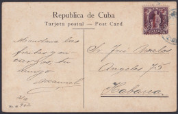 1902-H-32 CUBA REPUBLICA 1902 INVERTED OVERPRINT POSTCARD. SOLD AS IS.  - Sonstige & Ohne Zuordnung