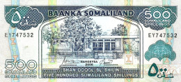 SOMALIA SOMALILAND 500 SHILLINGS BLUE BUILDING FRONT ANIMAL  SHIP BACK 2006 UNC P.? READ DESCRIPTION CAREFULLY!! - Somalië