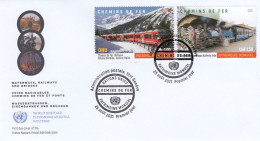 GOOD UNITED NATIONS GENEVE FDC 2021 - Railway / Trains - FDC