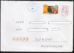 Frankreich 2015  Klebemarke "Glas"  + Marianne 50g    Auf Brief/ Letter - Briefe U. Dokumente