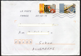 Frankreich 2015  Klebemarken "Glas"    Auf Brief/ Letter - Lettres & Documents