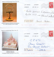 070 - MUSÉE Du COMPAGNONNAGE De Tours - 2 Entiers Postaux Circulés + 2 Autres Tours Capitale Des Arts (cadeau) - Francmasonería