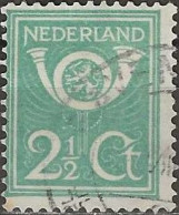 NETHERLANDS 1923 Posthorn - 2½c. - Green FU - Used Stamps