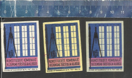 TALINN ART FACTORY PRODUCTS DESIGNS - OLD Matchbox Labels ESTONIA 1963 - Boites D'allumettes - Etiquettes