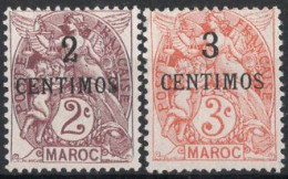 MAROC Timbres-Poste  n°21(*) à 22(*) Neufs Sans Gomme TB Cote : 6€25 - Neufs