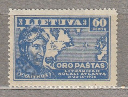 LITHUANIA 1936 Airmail Vaitkus Mi 407 MH(*) #LT440 - Lituanie