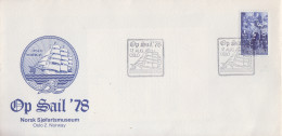 Enveloppe  NORVEGE   Concentration  De  Voiliers   OP SAIL' 78    OSLO  1978 - Cartas & Documentos