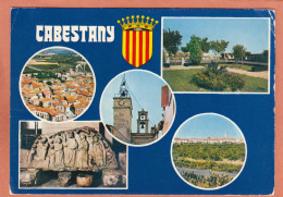 CABESTANY - PYRENEES ORIENTALES - MULTIVUES + BLASON - ECRITE - Cabestany