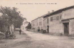 69 CONDRIEU     Route Nationale      TB  PLAN.  Env. 1910.      RARE - Condrieu