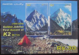 Pakistan  2004  Golden Jubilee First  Ascent Of K2  S/S  MNH - Escalada