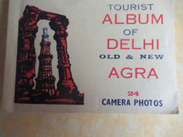 INDE/ Petit Album Souvenir Touristique Ancien / Tourist Album Of DELHI-AGRA/ 24 Photos/Vers 1950-1970      PGC538 - Dépliants Touristiques