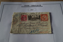 Superbe Envoi,courrier,type Chapelain 1947,oblitération 1949,pour Collection - Pneumatiques