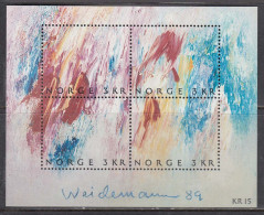 Norway 1989 - Stamp Day: Painting, Michel Block 11, MNH** - Hojas Bloque