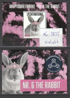 Liechtenstein Crypto Stamp Nr. 6 The Rabbit Virtuelles Violettes Diadem ** Postfrisch - Nuovi