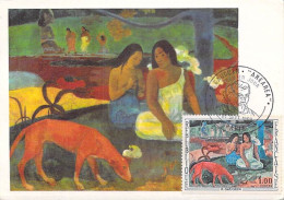 Polynésie Française - Carte Maximum - Premier Jour - FDC - Gauguin -1968 AREAREA (divertissement) * PRIX FIXE - Tarjetas – Máxima