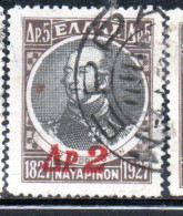 GREECE GRECIA ELLAS 1932 SIR EDWARD CODRINGTON SURCHARGED 2d On 5d USED USATO OBLITERE' - Gebruikt