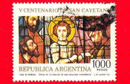 ARGENTINA - Usato -  1981 - 500 Anni Della Nascita Di San Gaetano, Fondatore Dell'Ordine Teatino - Buenos Aires - 1000 - Usados