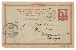 Athenes - Athen 1901 Nach Johanngeorgenstadt In Sachsen - Entiers Postaux