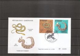 Serpents ( FDC Du Gabon De 1972 à Voir) - Serpientes