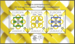 Jamaica 2005 2006 50 Years Europa Cept Stamps Michel No. Bl. 56 (1081-83) MNH ** Postfr. Neuf - Jamaica (1962-...)