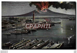 CPA Volcan Napoli E Porto Militare Col Vesuvo Bateaux - Disasters
