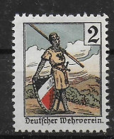 Deutsches Reich Deutscher Wehrverein Cinderella Vignet Werbemarke Propaganda - Fantasie Vignetten