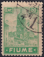 Fiume 1919 Sc 32a Sa A37 Used Greyish Paper - Fiume