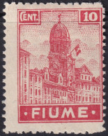 Fiume 1919 Sc 30 Sa C35 MH* Whitish Paper - Fiume