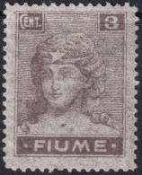 Fiume 1919 Sc 28b Sa B33 MH* Thin Translucent Paper - Fiume