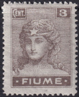 Fiume 1919 Sc 28b Sa B33 MH* Thin Translucent Paper - Fiume