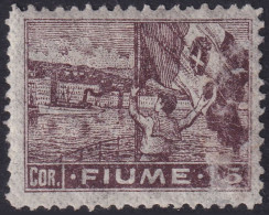 Fiume 1919 Sc 42c Sa B47 MH* Thin Translucent Paper Surface Damage  - Fiume