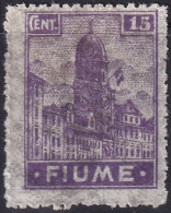 Fiume 1919 Sc 31b Sa B36 MH* Thin Translucent Paper - Fiume