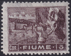 Fiume 1919 Sc 42c Sa B47 MH* Thin Translucent Paper - Fiume