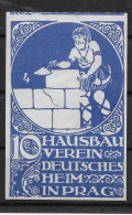 Österreich Hausbau Verein Deutsches Heim In Prag Cinderella Werbemarke Propaganda Vignet - Fantasy Labels