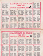 Calendarietto - Campionato Di Calcio - Divisione Nazionale - Serie A E B - Anno 1954 - Petit Format : 1941-60