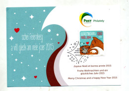 Carte De Voeux  Fdc 2014 Noel - Storia Postale