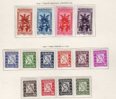 Martinique -  (1943-47)  - Timbres-Taxe - Palmier - Carte - Neufs*  - MLH - Portomarken