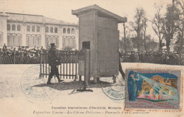 13 - MARSEILLE - Exposition Internationale D' Electricité - Exposition Canine - Les Chiens Policiers ....(vignette) - Exposición Internacional De Electricidad 1908 Y Otras