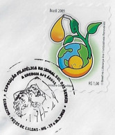 Brazil 2010 Cover Commemorative Cancel National Philatelic Exhibition Poços De Caldas Marble Sculpture Fountain Of Love - Lettres & Documents