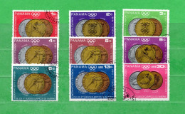 PANAMA °  - 1968 -  Vainqueurs Aux Jeux Olympiques De Grenoble - Médailles . Yvert. 475 à 481 + P.A 448-449. Oblitére - Winter 1968: Grenoble