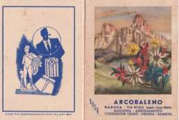 Calendarietto -arcobaleno - Maglierie - Abbigliamento - Ragusa - Anno 1954 - Petit Format : 1941-60