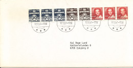 Denmark Cover With 8 Stripe From Booklet Esbjerg 12-12-1991 - Briefe U. Dokumente