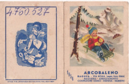 Calendarietto - Arcobaleno - Maglierie - Abbigliamento - Roma -  Anno 1954 - Petit Format : 1941-60