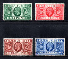 UK, GB, Great Britain, MNH, 1935, Michel 189 - 192, Silver Jubilee - Unused Stamps