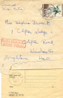 Bande Journal Nice Matin Abimée à Londres - Recherche De Post Office 1954 - Lettere Accidentate