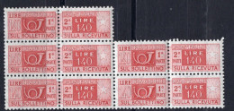 Italia (1960) - Pacchi, 140 Lire Fil. Stelle 1° Tipo, Sass. 92 ** - Postal Parcels