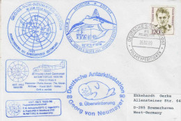 Germany Polarstern Flight From Hannover To G. Von Neumayer Ca Polarstern 26.02.1989 (PT159C) - Polare Flüge