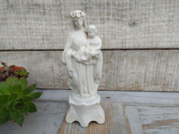 Statue Vierge à L'Enfant Porcelaine De Paris XIXème - Religiöse Kunst