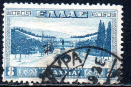 GREECE GRECIA HELLAS 1934 APPROACH TO ATHENS STADIUM 8d USED USATO OBLITERE' - Used Stamps