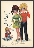 096538/ Couple D'amoureux, Jeunes Parents, Illustrateur Oliva - Valentine's Day